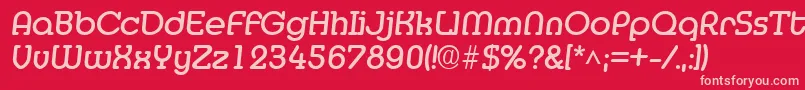 フォントMedflyBold – 赤い背景にピンクのフォント