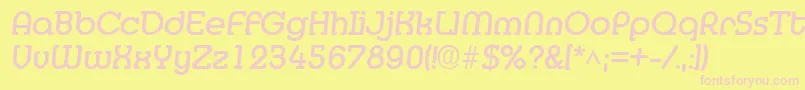 MedflyBold Font – Pink Fonts on Yellow Background