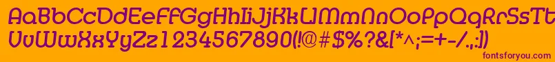 MedflyBold Font – Purple Fonts on Orange Background