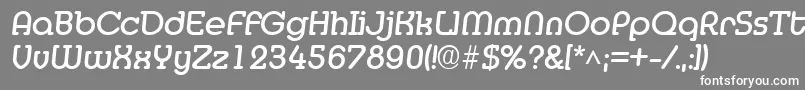 フォントMedflyBold – 灰色の背景に白い文字