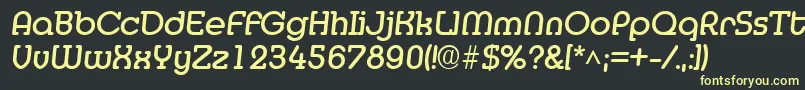 フォントMedflyBold – 黒い背景に黄色の文字