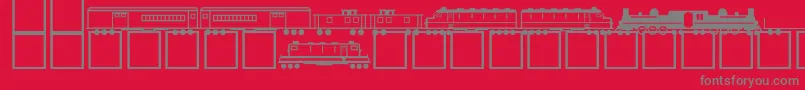 NewPlain Font – Gray Fonts on Red Background