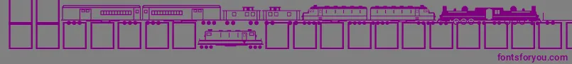 フォントNewPlain – 紫色のフォント、灰色の背景