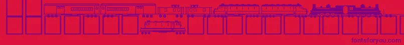 NewPlain Font – Purple Fonts on Red Background