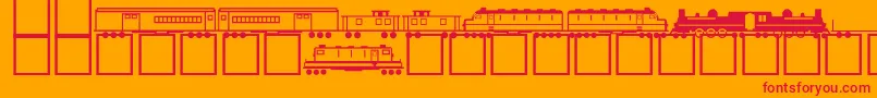 NewPlain Font – Red Fonts on Orange Background