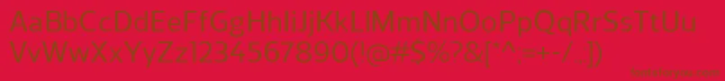 ReganMedium Font – Brown Fonts on Red Background
