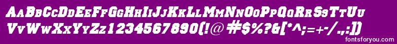 Police LettermansolidItalic – polices blanches sur fond violet