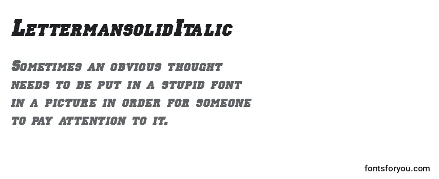 LettermansolidItalic Font