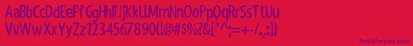 fuente ShakyHandSomeComic – Fuentes Moradas Sobre Fondo Rojo