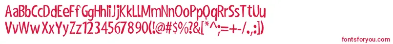 ShakyHandSomeComic-fontti – punaiset fontit valkoisella taustalla