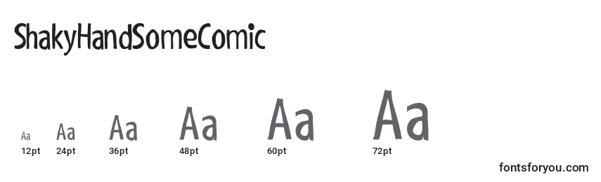 ShakyHandSomeComic Font Sizes
