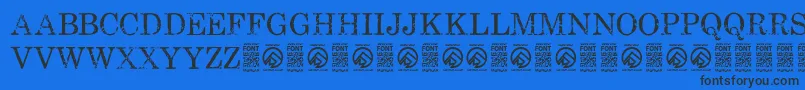 FallenspartansRegular Font – Black Fonts on Blue Background