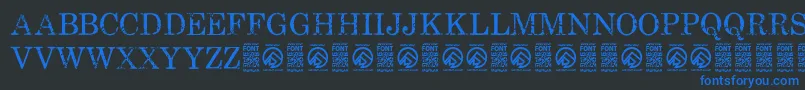 Шрифт FallenspartansRegular – синие шрифты на чёрном фоне