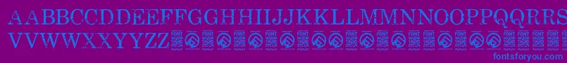Шрифт FallenspartansRegular – синие шрифты на фиолетовом фоне