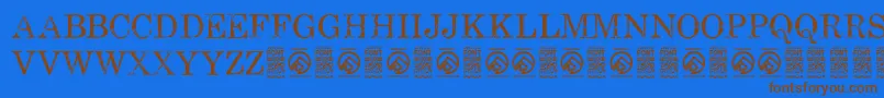 Шрифт FallenspartansRegular – коричневые шрифты на синем фоне