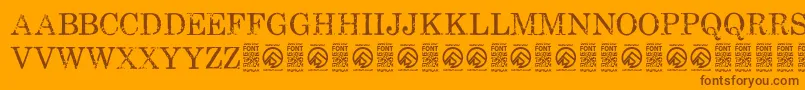 FallenspartansRegular Font – Brown Fonts on Orange Background