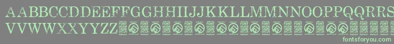 FallenspartansRegular Font – Green Fonts on Gray Background