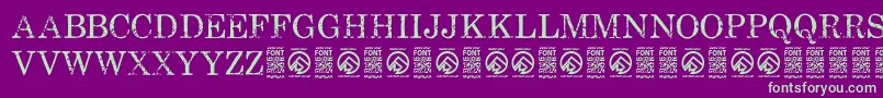 FallenspartansRegular Font – Green Fonts on Purple Background