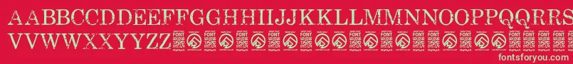 FallenspartansRegular Font – Green Fonts on Red Background