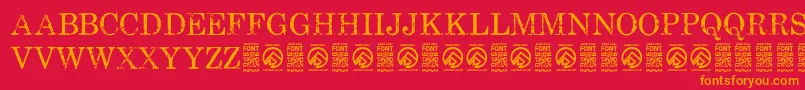 FallenspartansRegular Font – Orange Fonts on Red Background