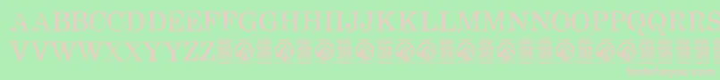 FallenspartansRegular-fontti – vaaleanpunaiset fontit vihreällä taustalla