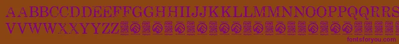 FallenspartansRegular Font – Purple Fonts on Brown Background