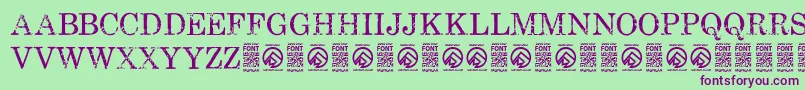 FallenspartansRegular Font – Purple Fonts on Green Background