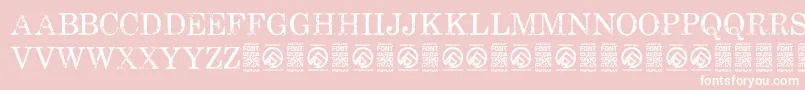 FallenspartansRegular-fontti – valkoiset fontit vaaleanpunaisella taustalla