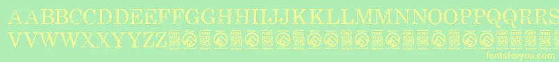 FallenspartansRegular Font – Yellow Fonts on Green Background