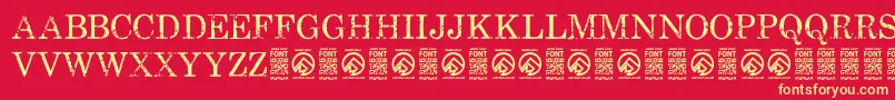 FallenspartansRegular Font – Yellow Fonts on Red Background