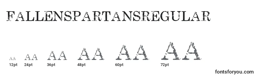 Größen der Schriftart FallenspartansRegular (18038)