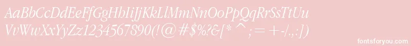 Applegaramond Lightitalic Font – White Fonts on Pink Background