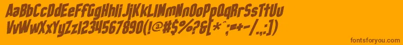 SfObliquities Font – Brown Fonts on Orange Background