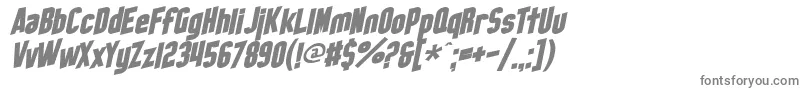 フォントSfObliquities – 白い背景に灰色の文字