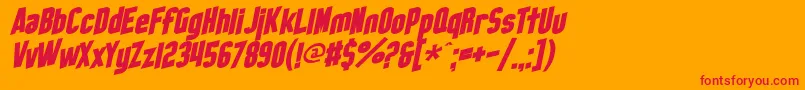 SfObliquities Font – Red Fonts on Orange Background