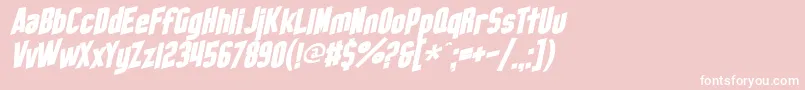 SfObliquities Font – White Fonts on Pink Background