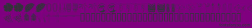 Czcionka TropicanaBv – czarne czcionki na fioletowym tle