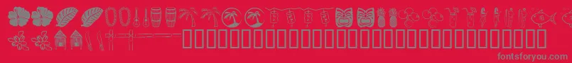 TropicanaBv Font – Gray Fonts on Red Background