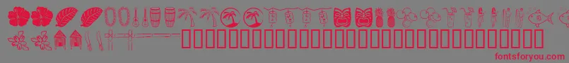TropicanaBv Font – Red Fonts on Gray Background