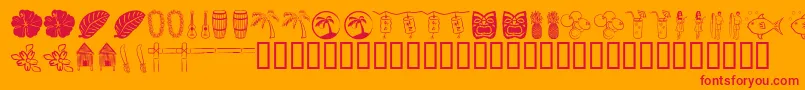 TropicanaBv Font – Red Fonts on Orange Background