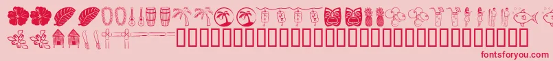 TropicanaBv Font – Red Fonts on Pink Background