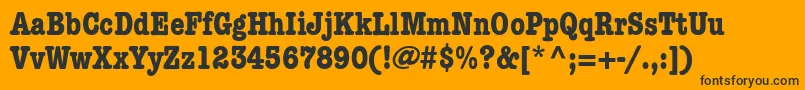 KeyboardCondensedSsiBoldCondensed-Schriftart – Schwarze Schriften auf orangefarbenem Hintergrund
