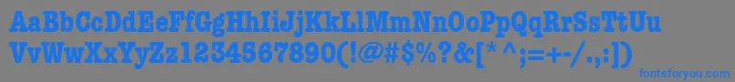 KeyboardCondensedSsiBoldCondensed Font – Blue Fonts on Gray Background
