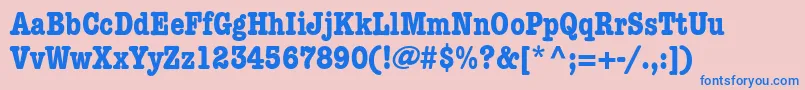 Шрифт KeyboardCondensedSsiBoldCondensed – синие шрифты на розовом фоне