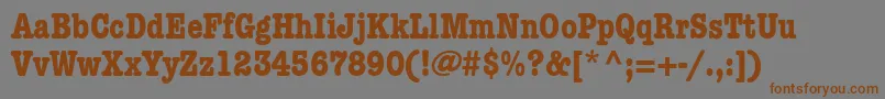 KeyboardCondensedSsiBoldCondensed Font – Brown Fonts on Gray Background