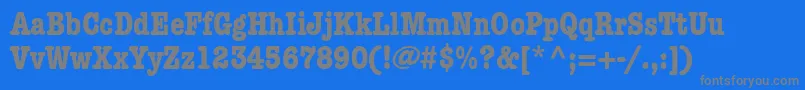 KeyboardCondensedSsiBoldCondensed Font – Gray Fonts on Blue Background
