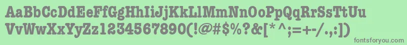 KeyboardCondensedSsiBoldCondensed-Schriftart – Graue Schriften auf grünem Hintergrund