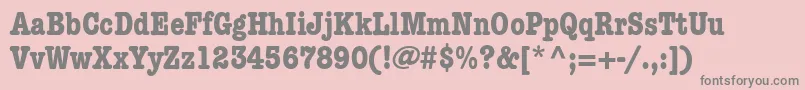 KeyboardCondensedSsiBoldCondensed Font – Gray Fonts on Pink Background