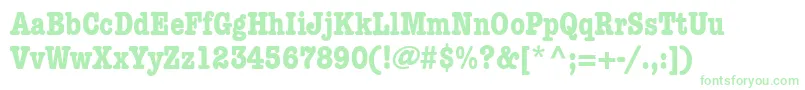 KeyboardCondensedSsiBoldCondensed-Schriftart – Grüne Schriften auf weißem Hintergrund