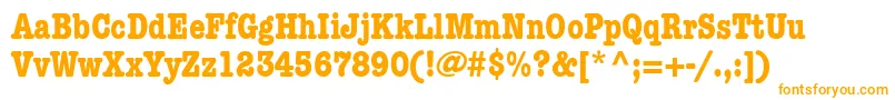 KeyboardCondensedSsiBoldCondensed Font – Orange Fonts on White Background